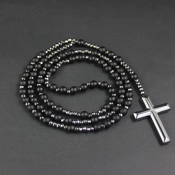 collier sautoir noir
