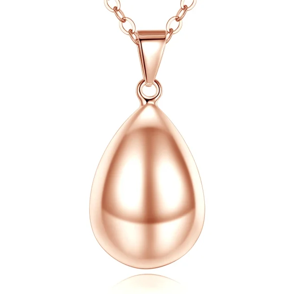 collier chaine pendentif goutte rose