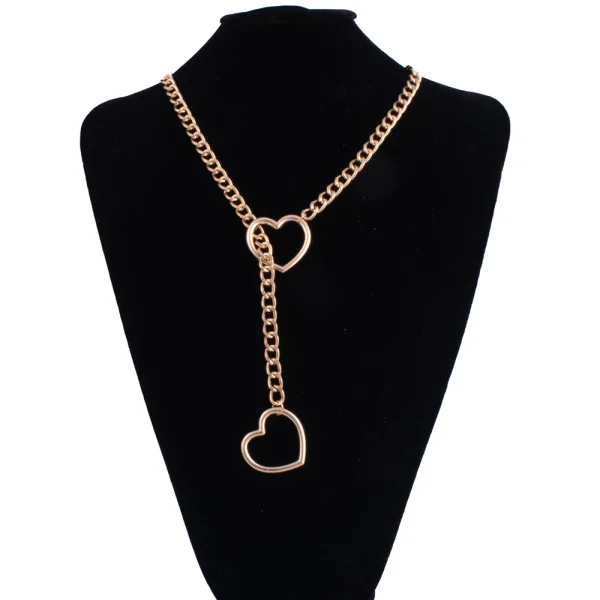 Chaine Choker doré motif cœur
