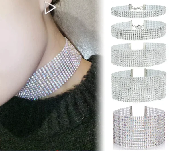 collier ras du cou diamanté