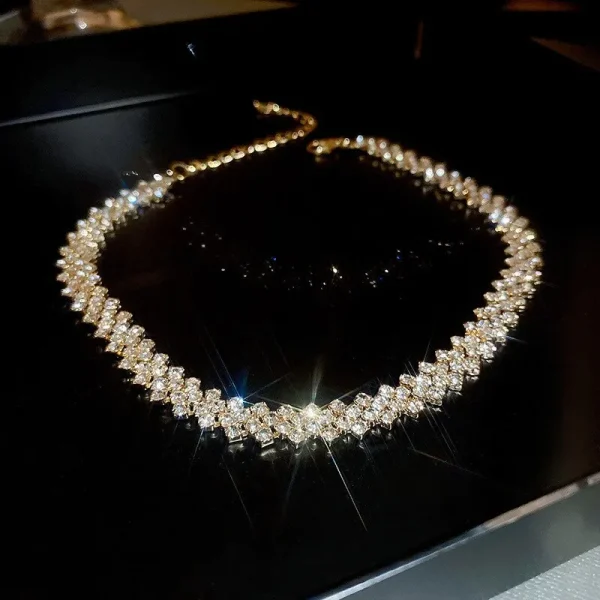 collier femme diamanté