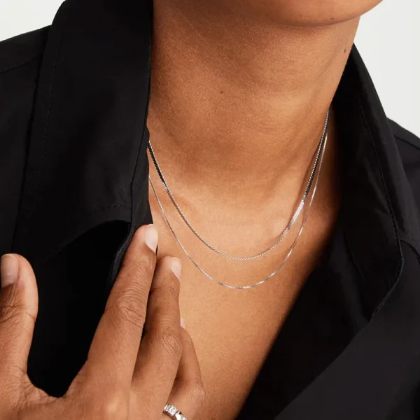 collier chaîne plaqué argent